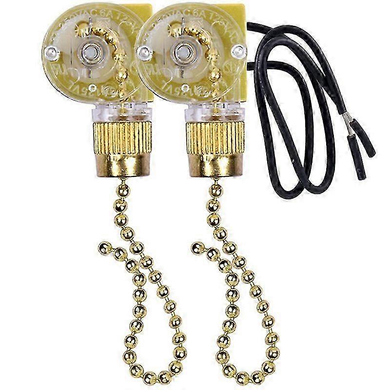 Ceiling Fan Light Switch Zing Ear ZE-109 Light Switch 2Pcs Gold