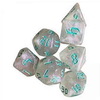 6x Polyhedral Dices Set Durable Toys Transparent Rolling Dices for KTV Board