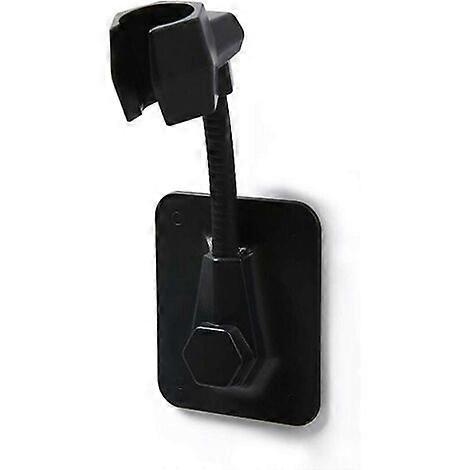 Adjustable self-adhesive plastic shower bracket, wall-mounted shower accessory without drilling.