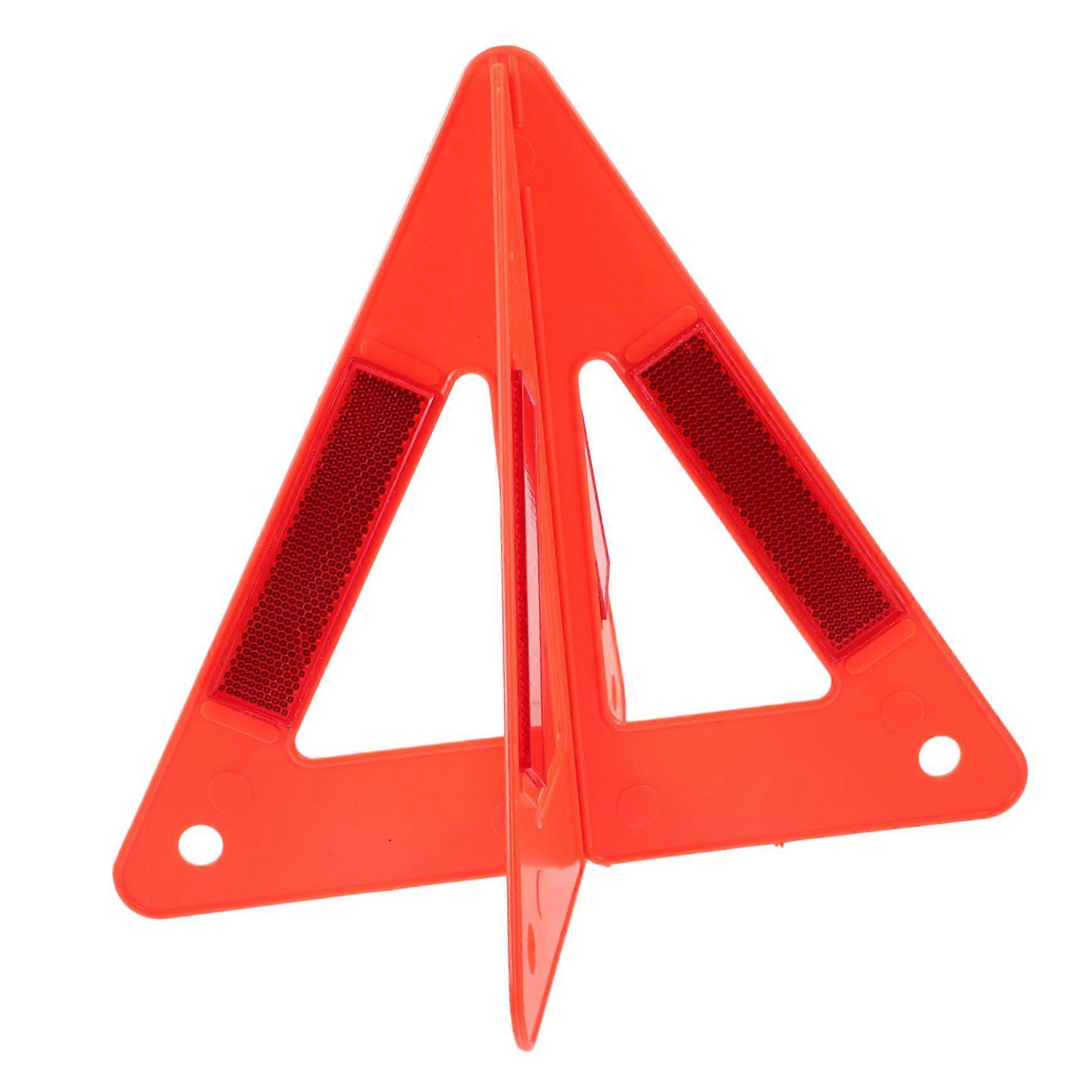 Emergency Roadside Reflective Warning Triangle Kit  Visibility Quick Setup for Cars