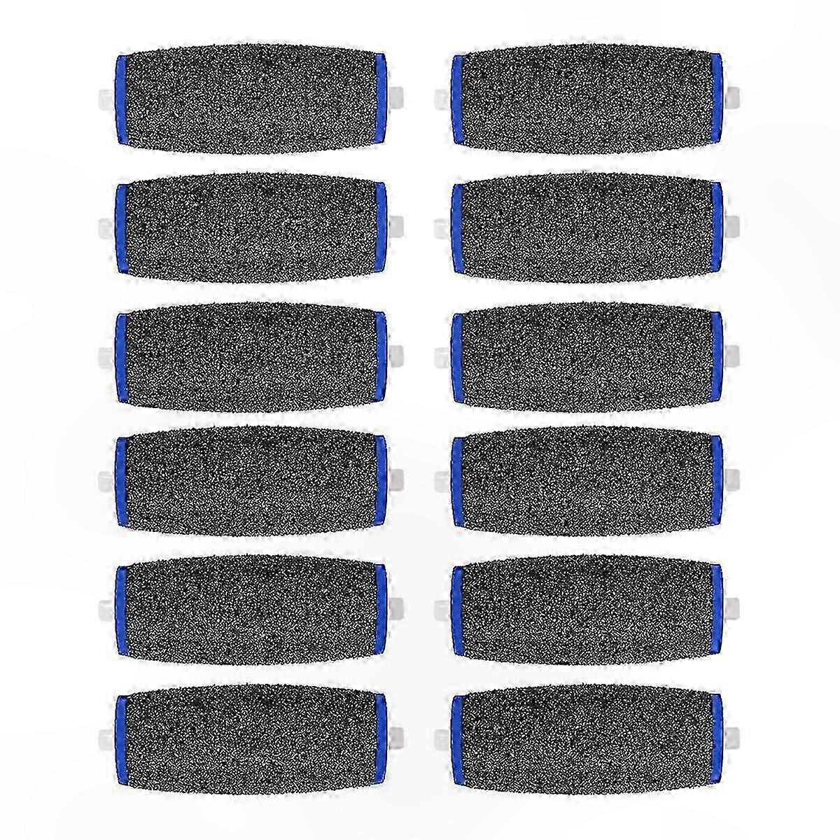 12 Pack Extra Coarse Pedi Roller Refills, Coarse Grit Foot File Replacement Rollers