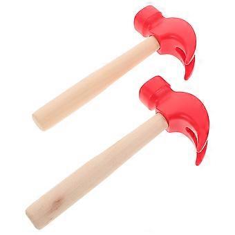 Children Wooden Hammer Toy for Hand Eye Coordination 2Pcs Simulation Tool