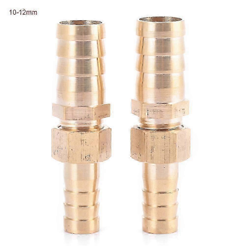 Brass Hose Barb Reducer Fitting (10mm-12mm, 2pcs)