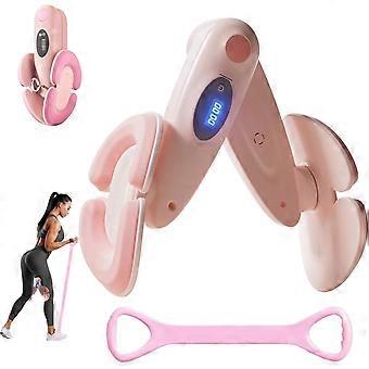 Inner Thigh Exerciser for Women with Counter, 3 Levels and Workout Band Set