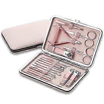 18pcs Manicure And Pedicure Set, Nail Grooming Kit, Stainless Steel Nail Clipper Set compatible with Ladies Wome