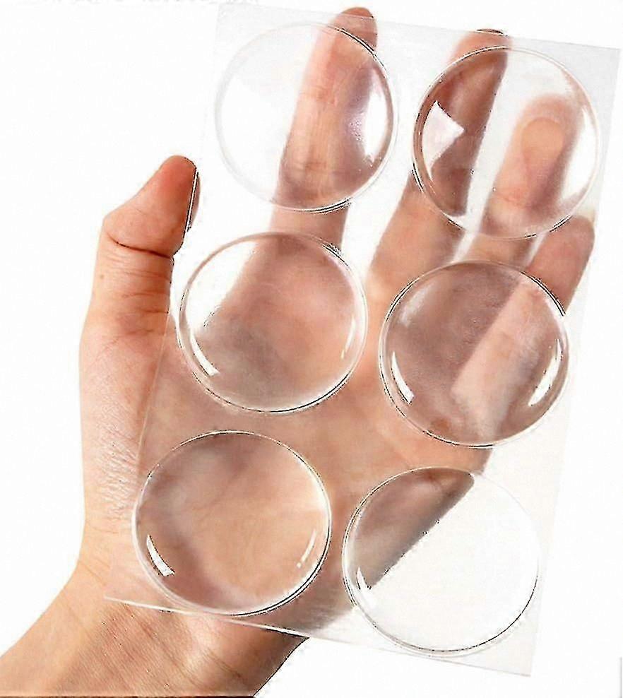 6-Pack Round Handle Wall Protectors for Door Knobs Transparent Shield Plates