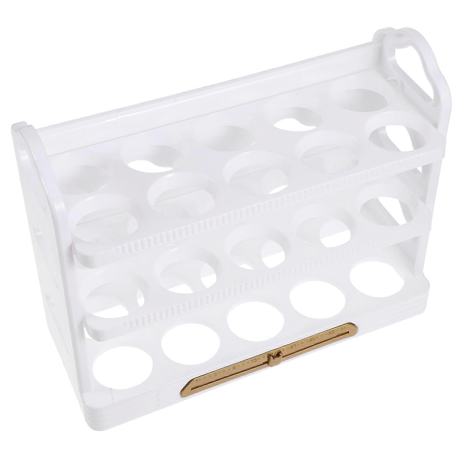 Egg Container for Refrigerator Storage Egg Holder for Kitchen White