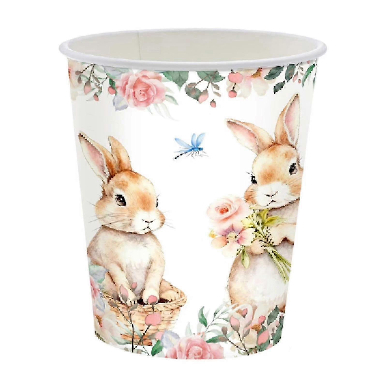 Rabbit Floral Easter Disposable Cups