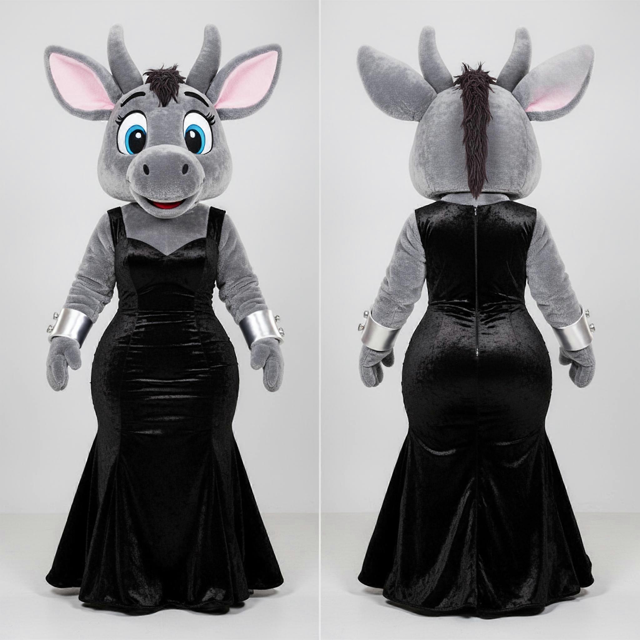 MASTICOT Slate Gray Elegant Okapi Mascot