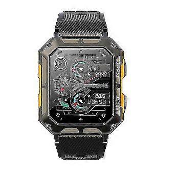 Indestructible Smartwatch for Men, Waterproof IP69K, 14-Day Battery, Heart Rate BP Monitor, Compatible with Android, Free Safety Strap