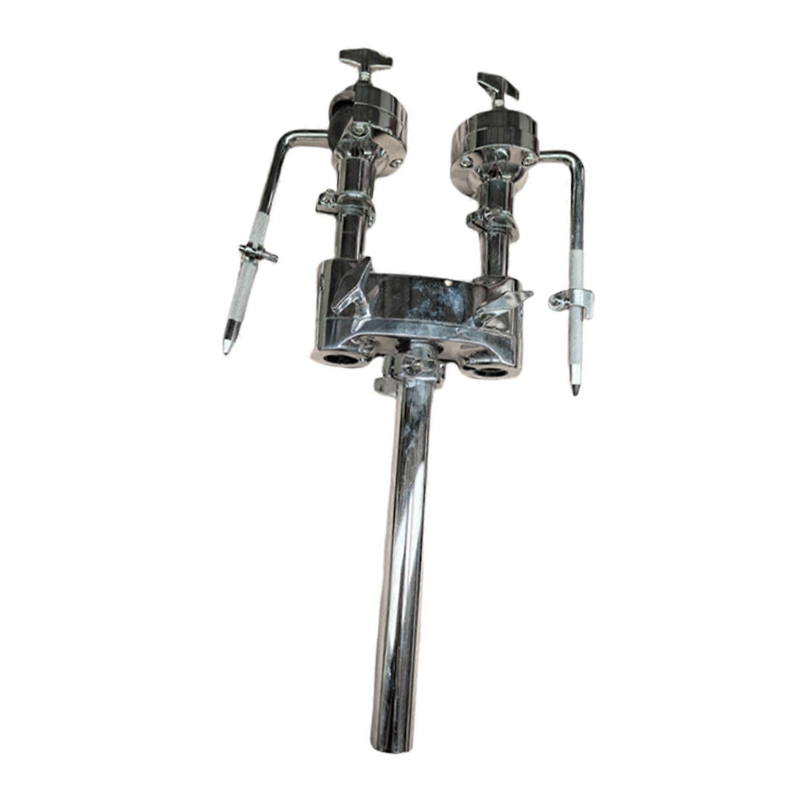 Double Tom Drum Holder with Adjustable Angle, Universal Metal Mount Bracket for Percussion