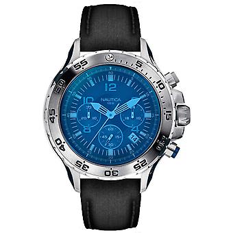 Nautica nst-chronograph Quartz Analog Man Watch with NAI19536G Cowskin Bracelet