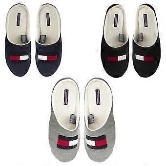 TOMMY HILFIGER Womens Indoor Slippers Mens Slip On Flip Warm Fur Casual Sandals
