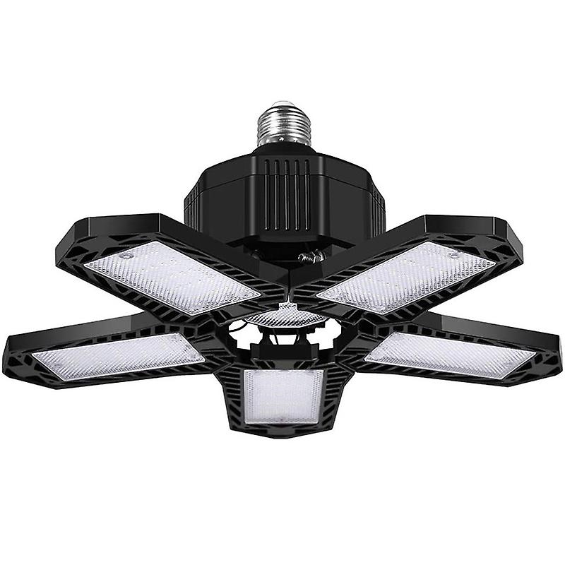 30/60/200w Led Garage Light E26/e27 Deformable Ceiling Light Bulb With 5 Panels