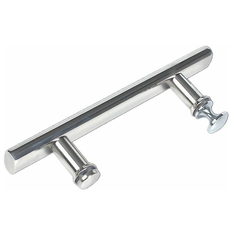 145mm (14.5cm) Chrome ABS Shower Door Handle, Hole to Hole,Stainless Steel Bathroom Door Handle, Silver, Two Pieces,