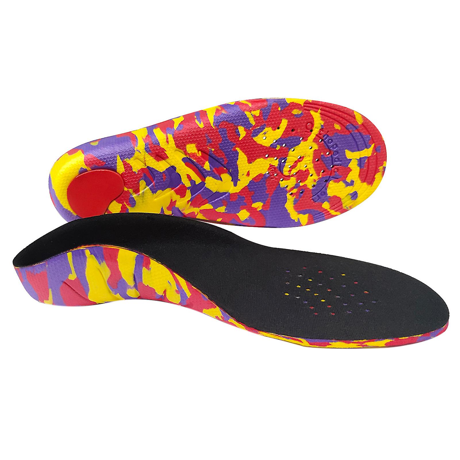 Pair Flat Foot Correction Insoles Heel Shockproof Light Elastic