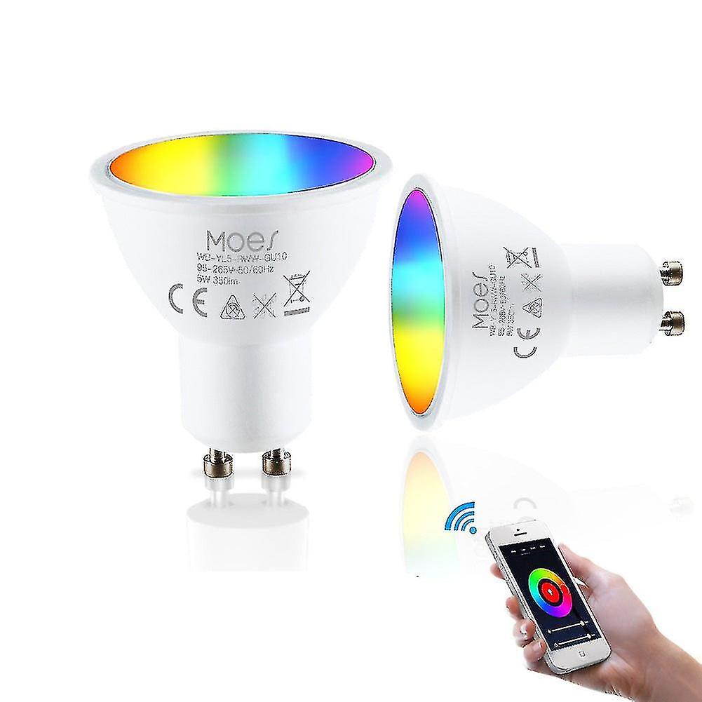 Wifi Smart Led Lampadina Rgbcw Caldo Bianco Luce Diurna Multicolore Telecomando Spot Light con Alexa Go