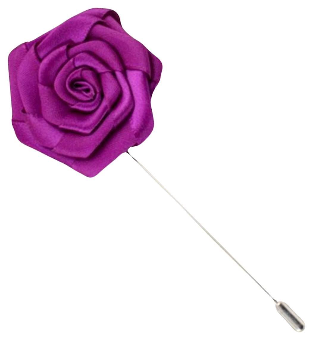 Bassin and Brown Rose Jacket Lapel Pin - Purple