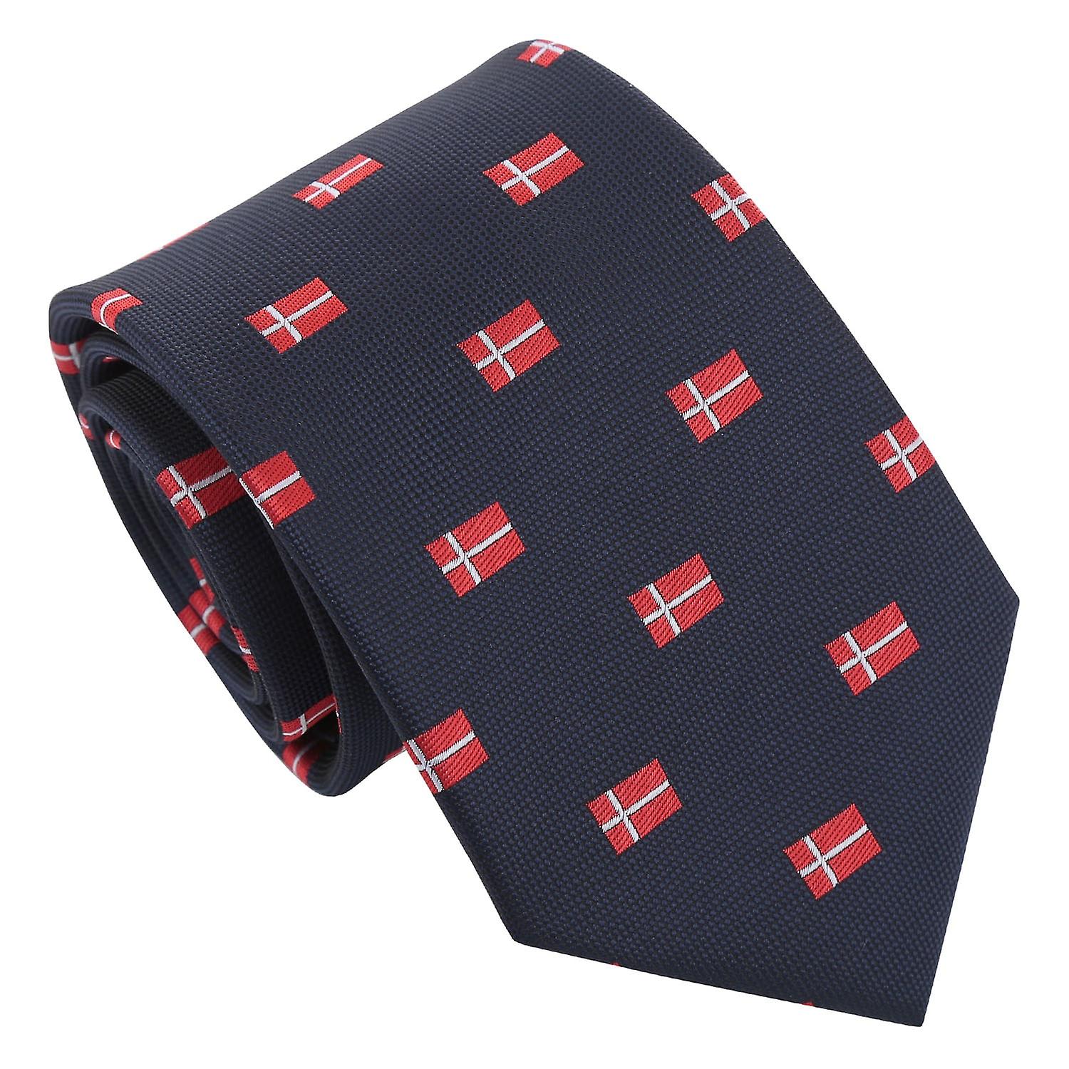 Navy Danish Flag Tie