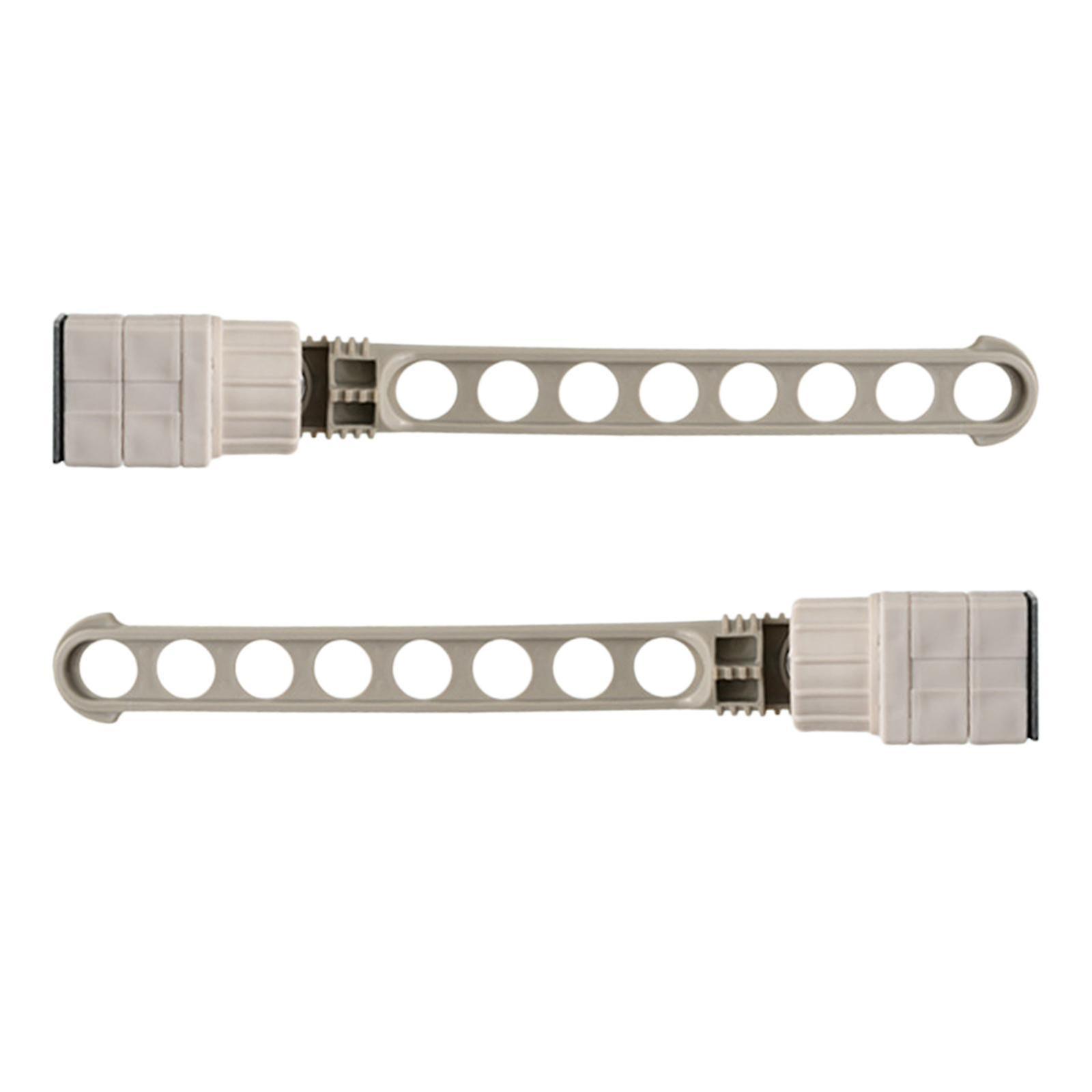 Space Saving Balcony 8 Hole Clothes Hanging Drying Rack Window Frame Hanger Gray