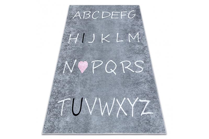 JUNIOR 52106.801 washing carpet Alphabet for children anti-slip - grey