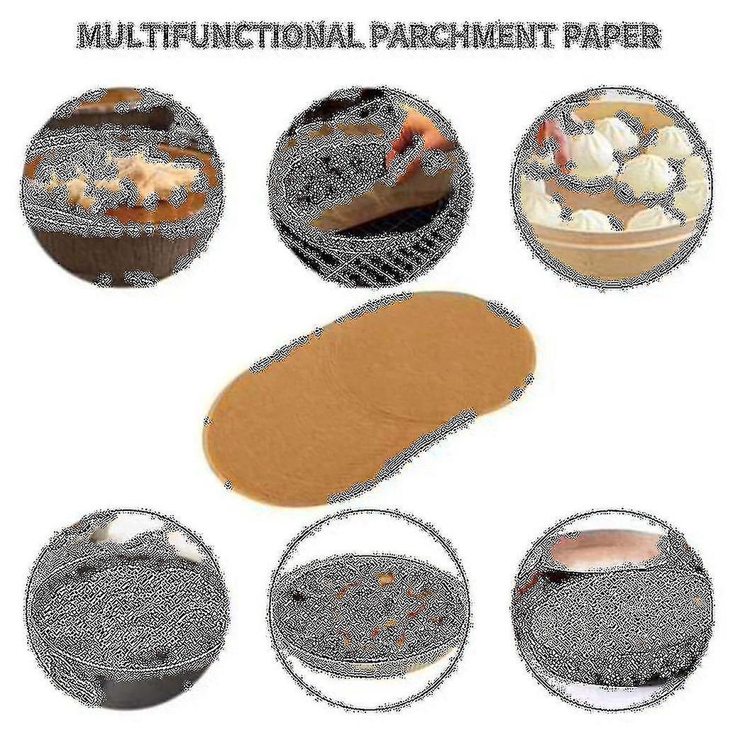 200 Pcs 9 Inches Unbleached Paper Baking Sheets Round