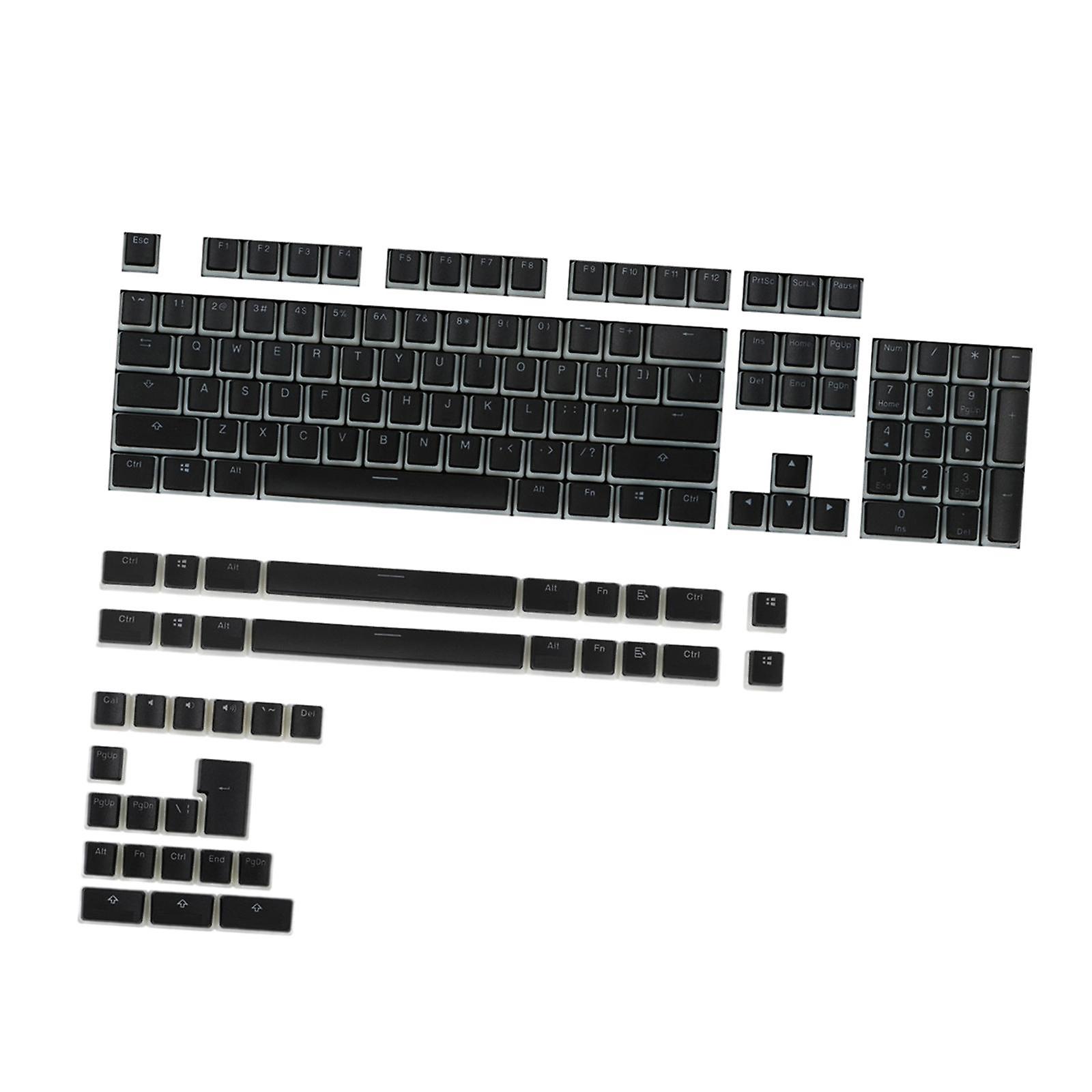 141 Keys Set DIY Black PBT Key Caps Keycaps for MX Mechanical Keyboard