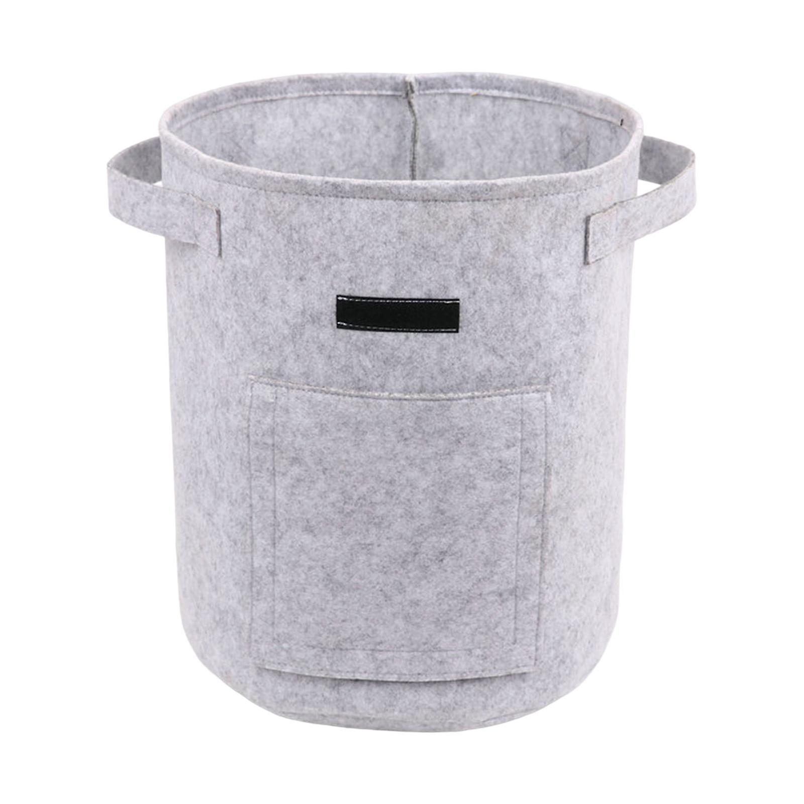 Vegetable Grow Bag and Flap Window with Handle for Tomato Vegetable Onion Light Gray