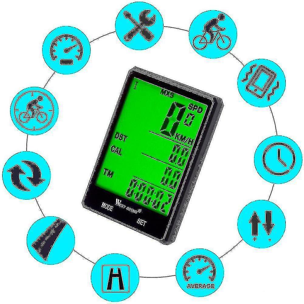 Bicycle Computer Wireless With Backlight