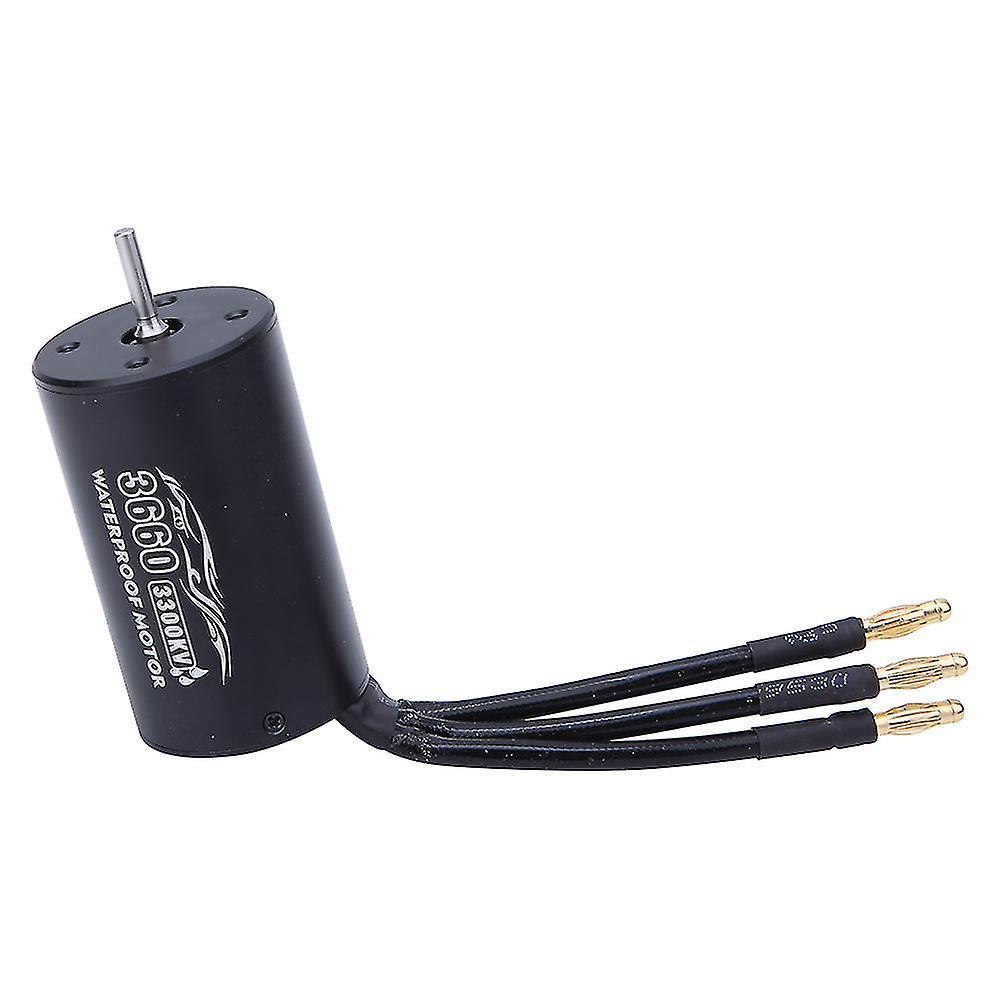 Rc Part 3660 3300kv Classic Internal Turn 4 Pole 3.175mm Black Non Inductive Brushless Motor