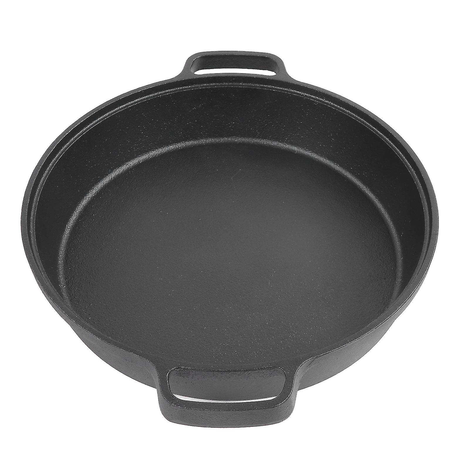 Cast Iron Dutch Oven 25cm Dual Loop Handle Uncoated Pot