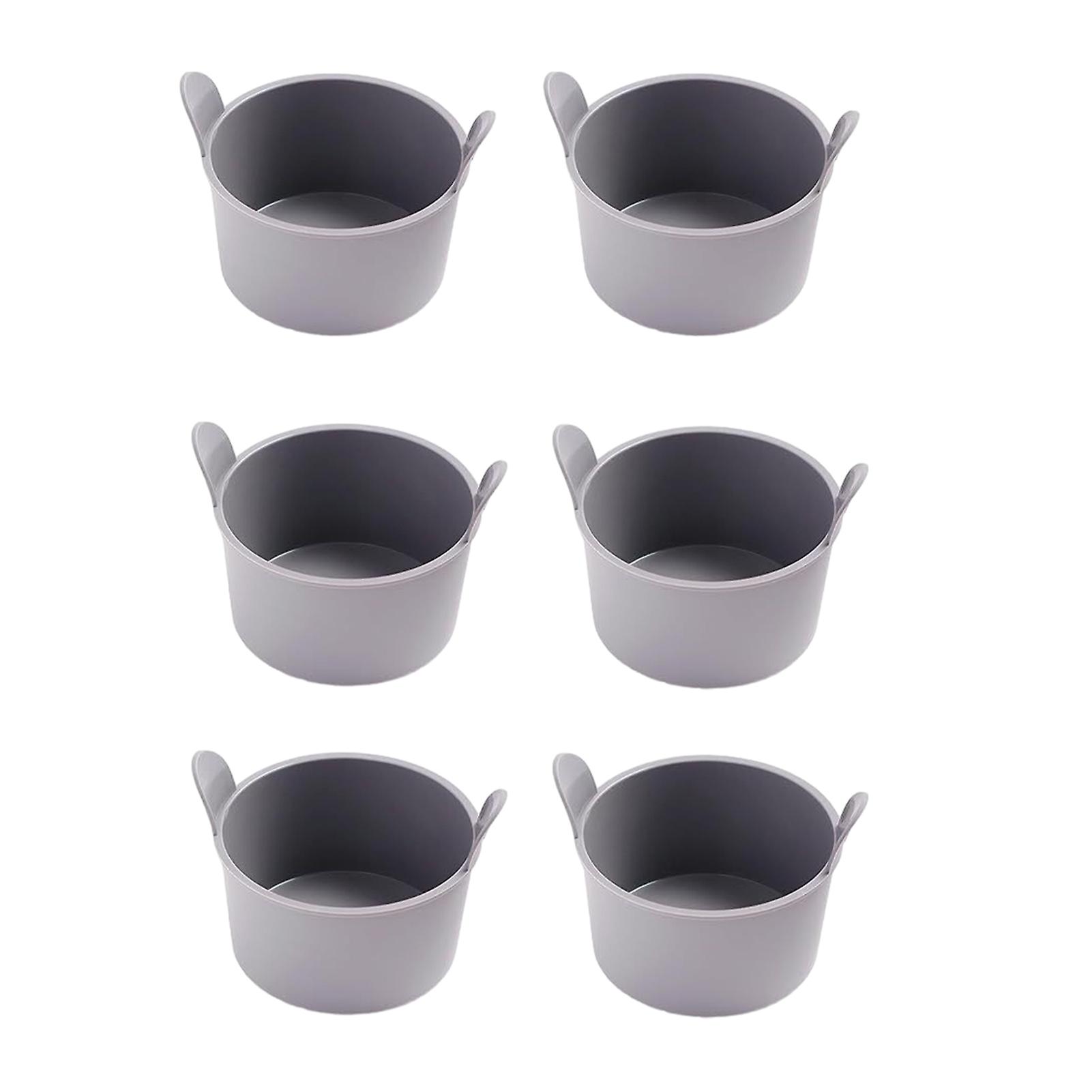2/4/6pcs Silicone Egg Poachers Moulds for Airs Fryer Multi-Purpose Airfryer Baking Pan for All Airs Fryer