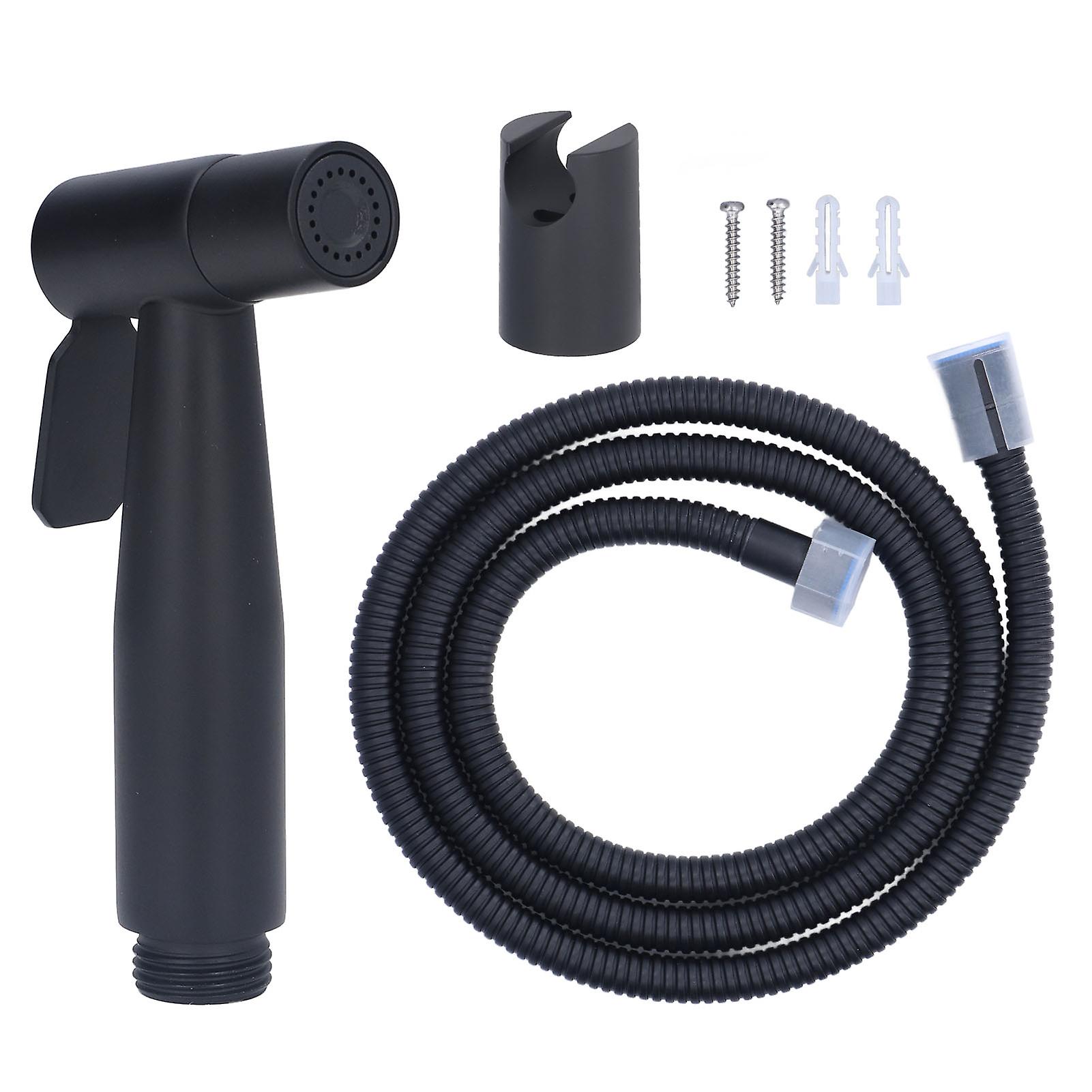 Matte Black Handheld Bidet Sprayer with Adjustable Pressure, Easy Setup & Compact Design
