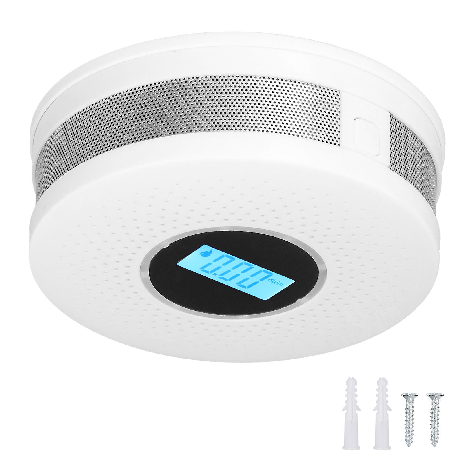 Smart Carbon Monoxide and Smoke Detector - LCD Display, LED, High Sensitivity Alarm