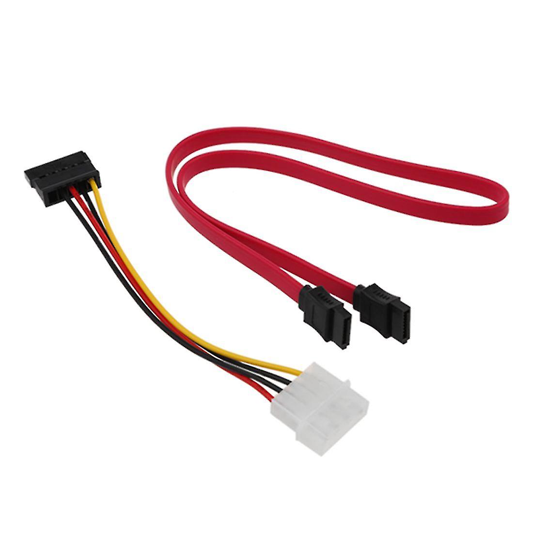 1 Sata Power Adapter Cable And 1 Sata Data Cable