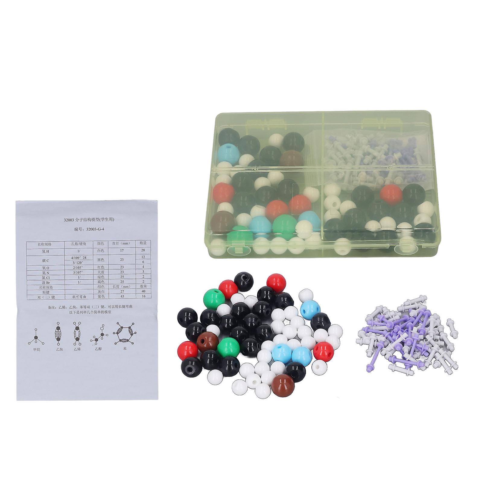 Chemistry Molecular Model Kit Colorful PP Balls H C O N Cl Br Molecular Structure Model for School Laboratory Education