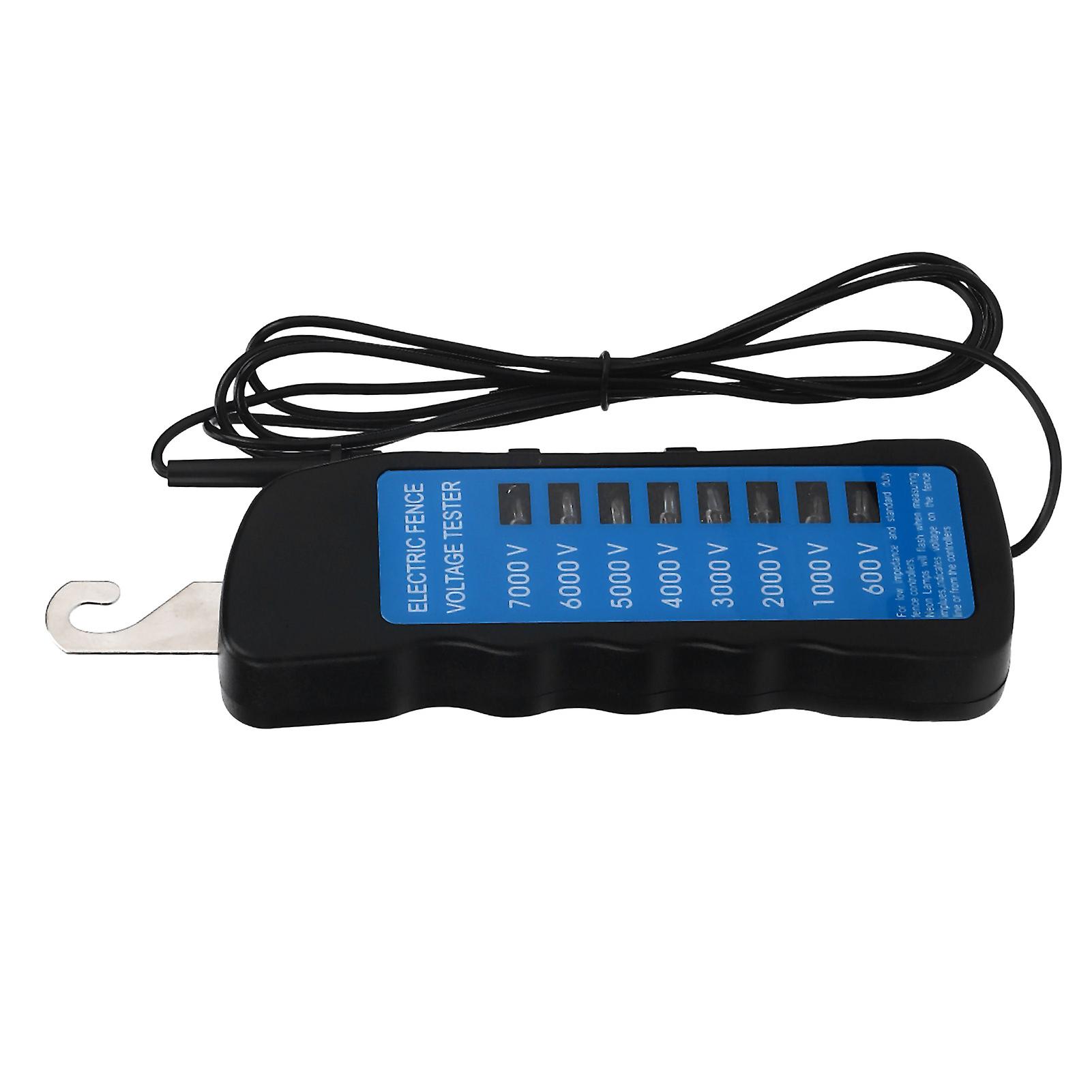 Electric Fence Tester Multi Light Voltage Detection Portable for Farm Supply Fencing ABS 7000V