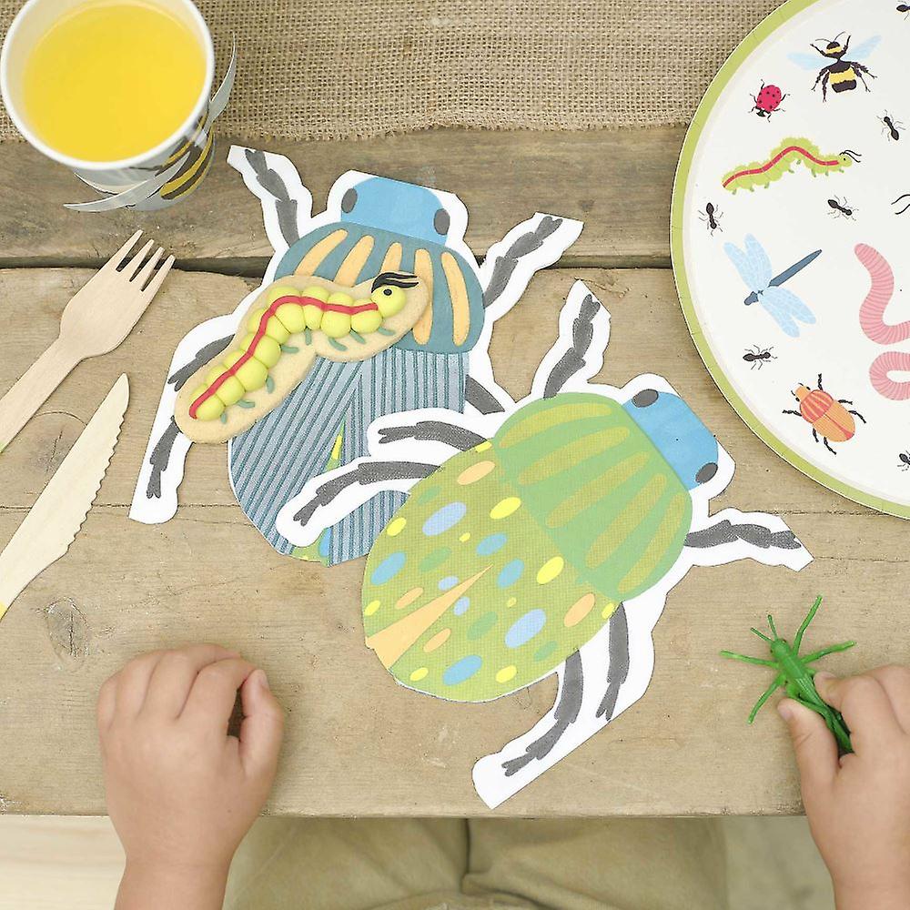 Insect Bug Party Napkins | Childrens Birthday Creature Tableware x16