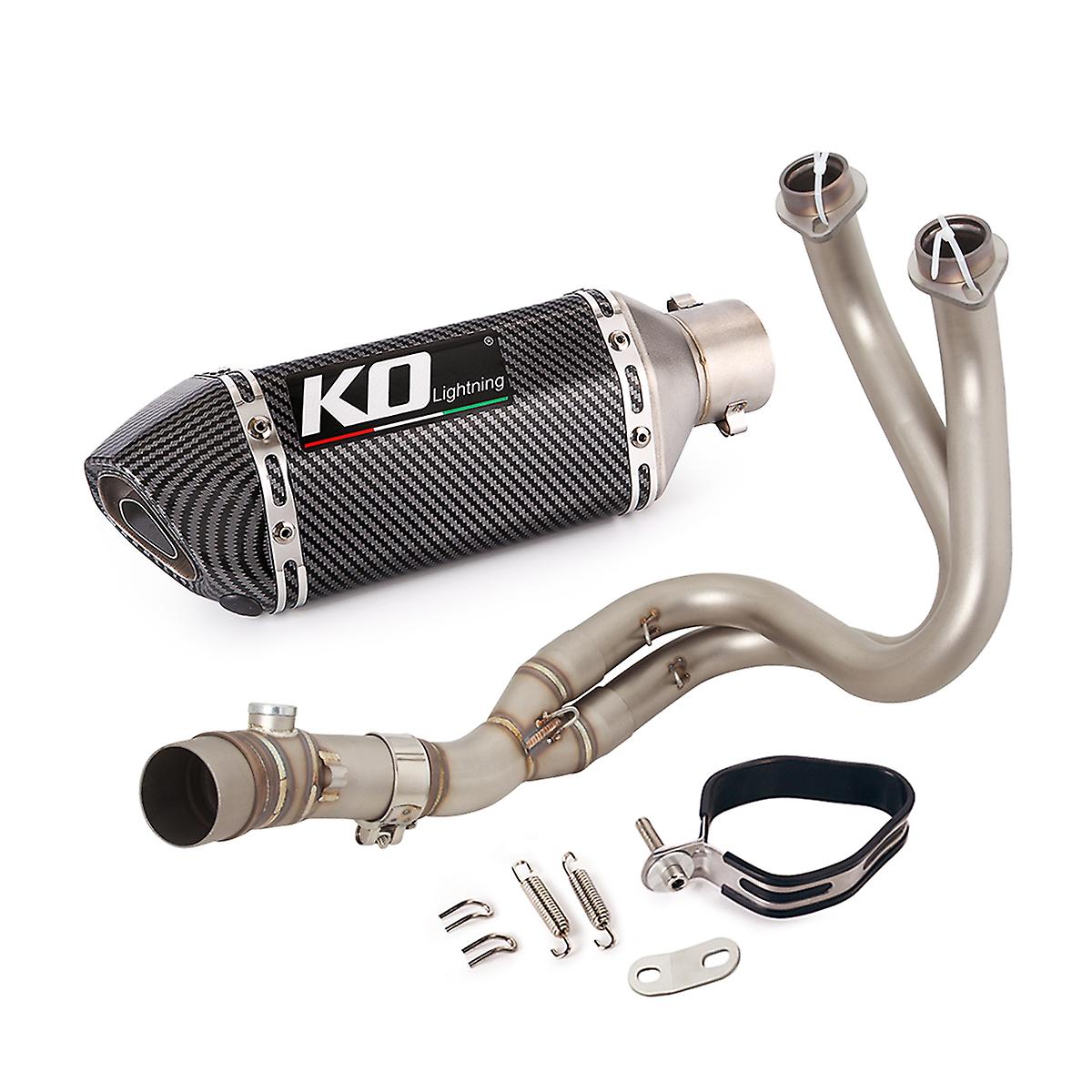 For Kawasaki Z650 Ninja 650 Versys 650 Z650RS Motorcycle Exhaust System Front Connect Link Pipe Slip On 51mm Muffler Escape