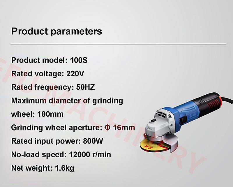 Grinder Power Tools Polishing Metal Cutting 220v Portable Angle Grinding Hine For Home