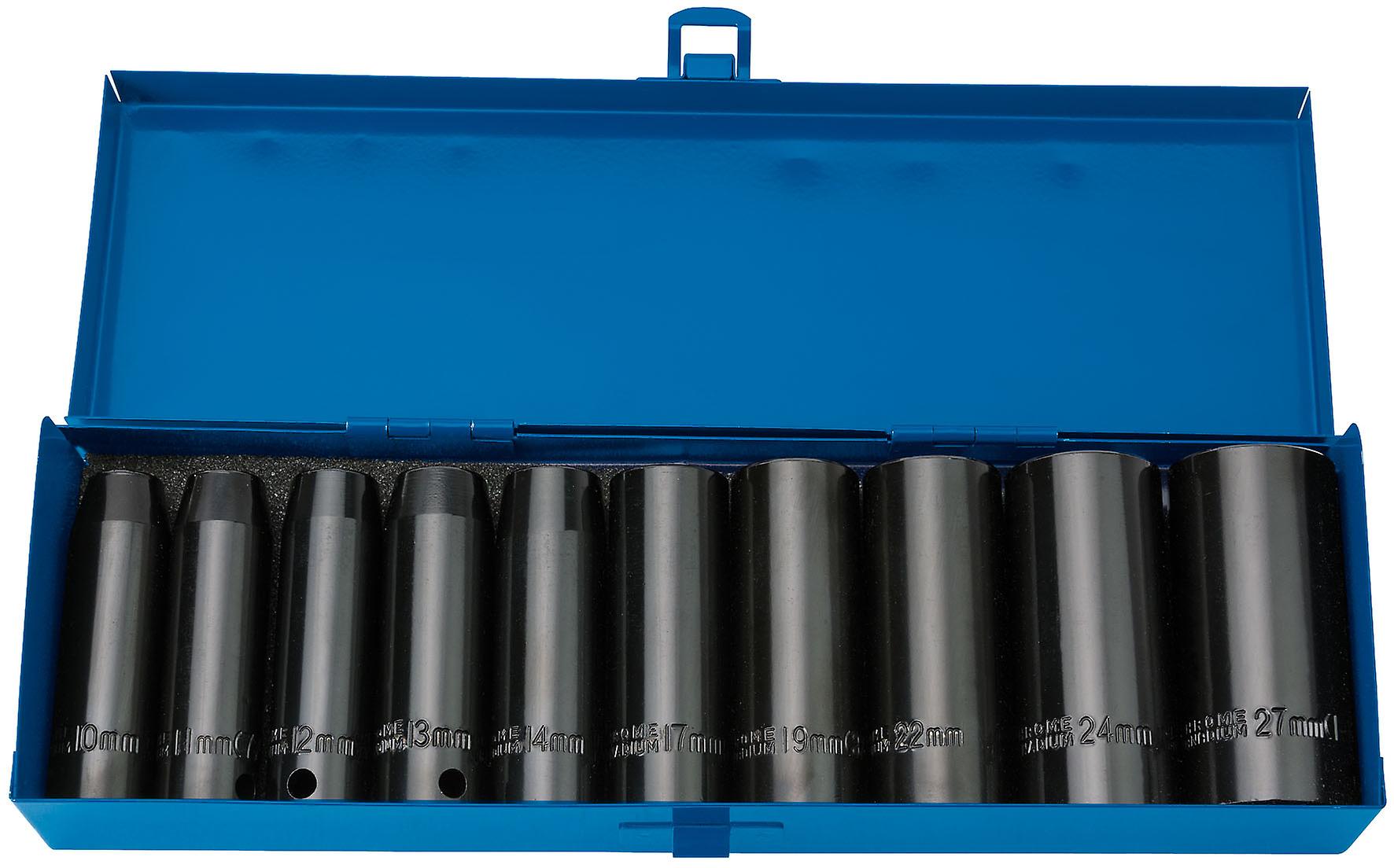 Draper 38369 10 件 1/2“ 方形驱动专家 Hi-Torq 公制套筒套件