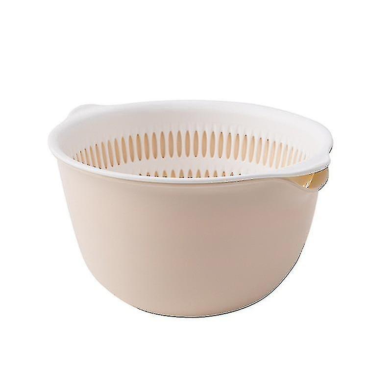 Creative Kitchen Fruit Vegetable Double Drain Plastic Cleanout Basket