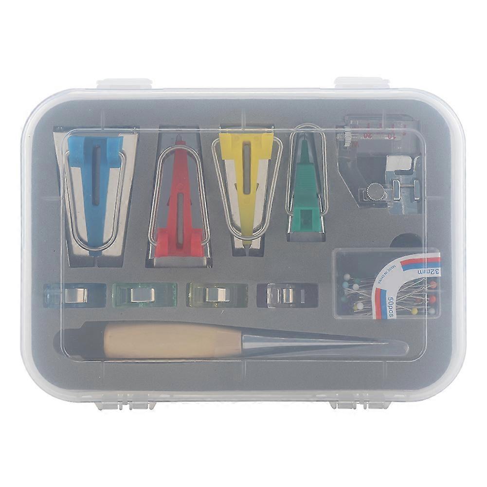 Fabric Bias Tape Maker Folder Kit DIY Sewing Quilting Binding Tool Set