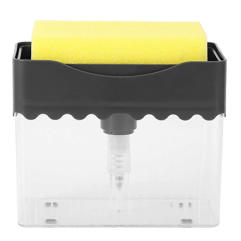 Kitchen Automatic Detergent Dispenser Container With Tableware Washing Sponge Accessory