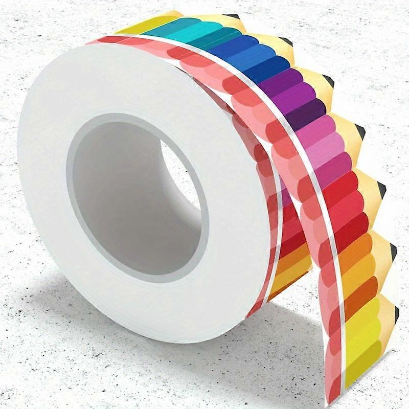 1 قطعة 656 قدم ملصق حدود السبورة كبير جدا - تصميم قلم رصاص إبداعي زخرفة الفصول الدراسية سهل P