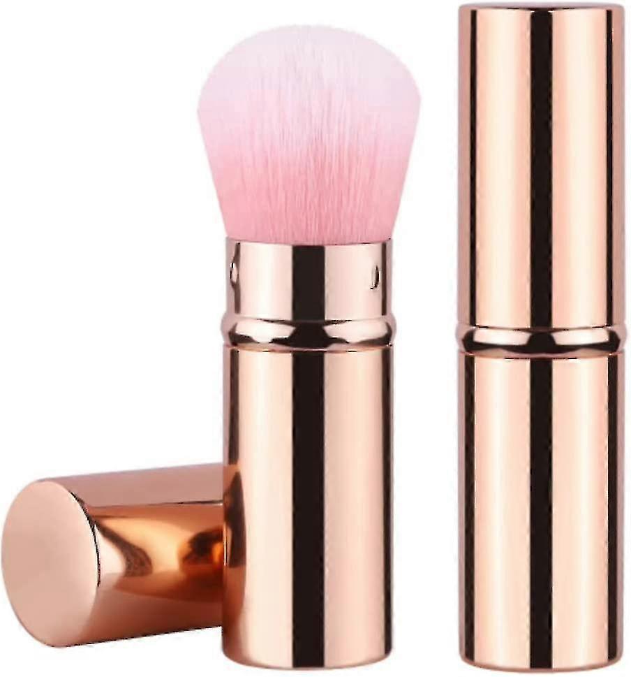 2 Pack Retractable Makeup Brush Telescopic Face Brush Retractable Face Kabuki
