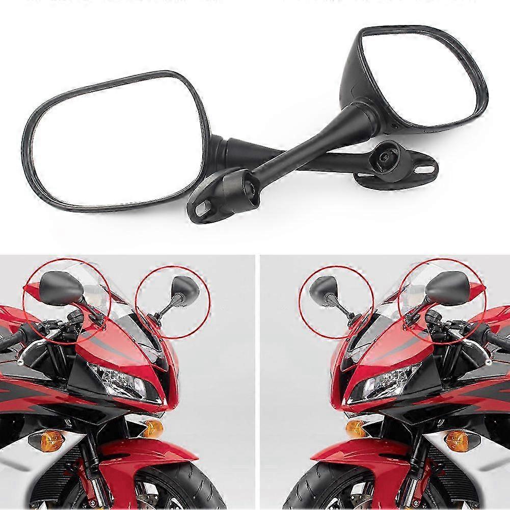 Black Racing Side Mirrors For Honda CBR600RR & CBR1000RR 2005-2007 – Pair Left + Right