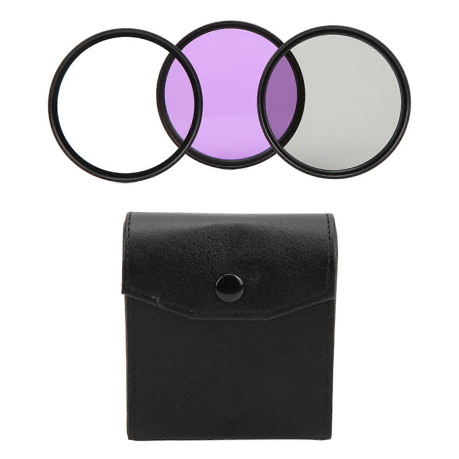 Lens Filter Kit Uv Protector Fld Purple Filter Cpl Polarizer Set For For Slr Digital Camerafor 62mm(1487)
