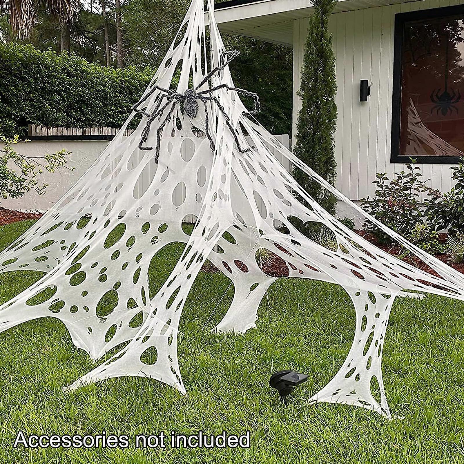 Spider Webs Halloween Decorations, Stretchy Beef Netting, Spooky Spider,100% New