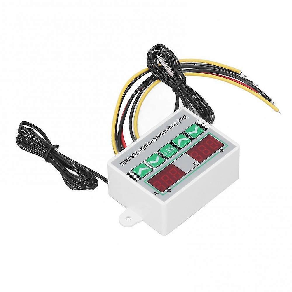 Digital Temperature Controller Dual Display Multifunctional High Precision Thermostat Switch 220V